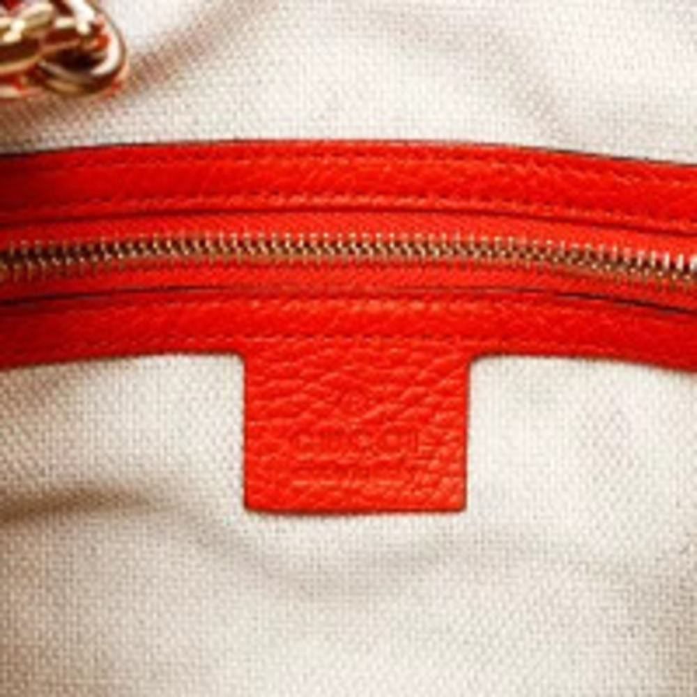 Gucci Soho Tassel Leather Handbag Orange - Picture 11 of 13